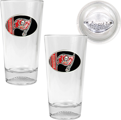 NFL Tampa Bay Buccaneers 2 Piece Pint Glass Set