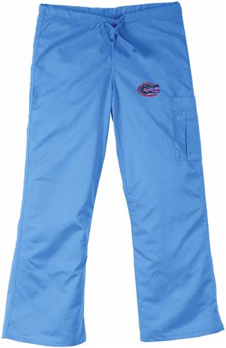 Univ of Florida Gators Sky Cargo Scrub Pants. Embroidery is available on this item.