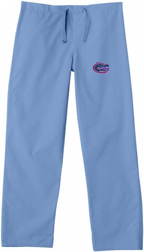 Univ of Florida Gators Sky Classic Scrub Pants. Embroidery is available on this item.