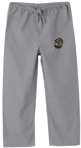Georgetown Univ Hoya Kid's Gray Scrub Pants. Embroidery is available on this item.