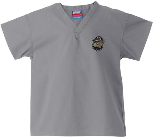 Georgetown Univ Hoya Kid's Gray Scrub Tops. Embroidery is available on this item.