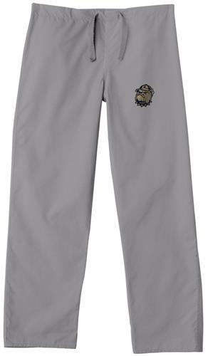 Georgetown Univ Hoya Gray Classic Scrub Pants. Embroidery is available on this item.