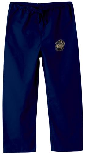 Georgetown Univ Hoya Kid's Navy Scrub Pants. Embroidery is available on this item.