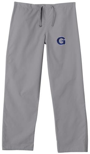 Georgetown University Gray Classic Scrub Pants. Embroidery is available on this item.