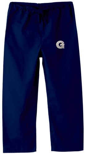 Georgetown University Kid's Navy Scrub Pants. Embroidery is available on this item.