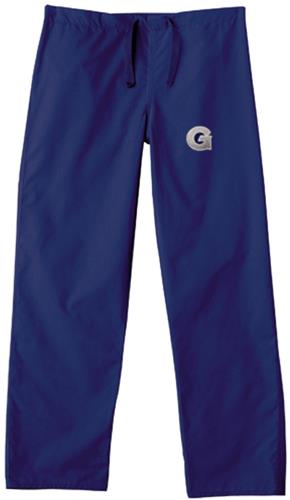 Georgetown University Navy Classic Scrub Pants. Embroidery is available on this item.