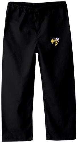 Georgia Tech Yellow Jackets Kid's Black Scrub Pant. Embroidery is available on this item.
