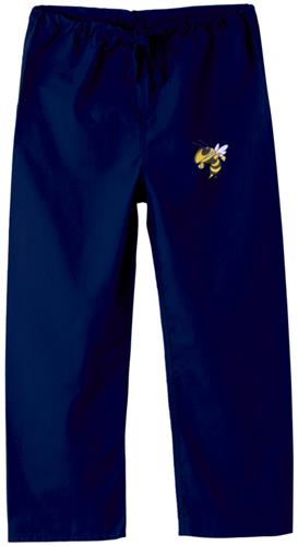 Georgia Tech Yellow Jackets Kid's Navy Scrub Pants. Embroidery is available on this item.