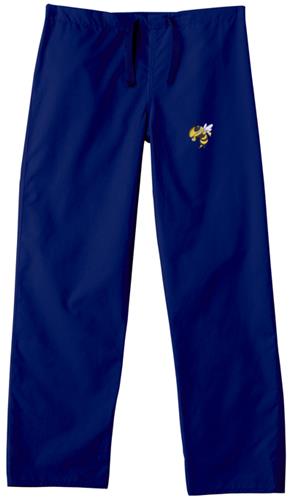 Georgia Tech Yellow Jackets Navy Scrub Pants. Embroidery is available on this item.