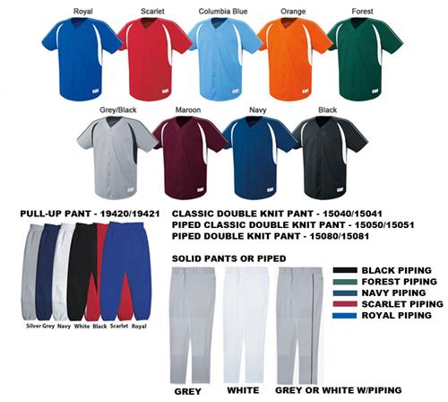 Impact Full-Button Baseball Jersey Uniform Kits. Decorated in seven days or less.