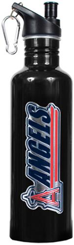 MLB Angels 26oz Black Stainless Water Bottle