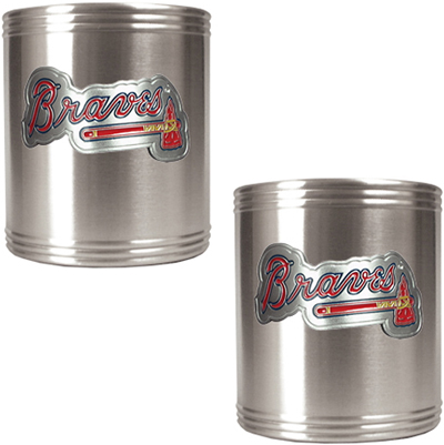 MLB Atlanta Braves Stainless Steel Can Holders Set