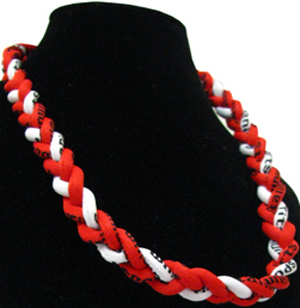 Titanium Red/White Sport Necklaces
