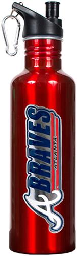 MLB Atlanta Braves 26oz Red Stainless Water Bottle