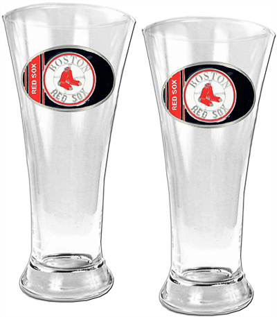 MLB Boston Red Sox 2 Piece Pilsner Glass Set