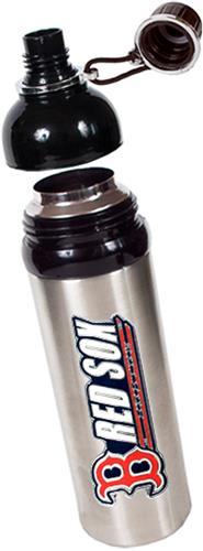 MLB Red Sox 24oz Stainless Water Bottle Black Top