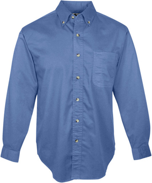 TRI MOUNTAIN Adult Medium (Light Grey) Professional Long Sleeve Twill Shirt