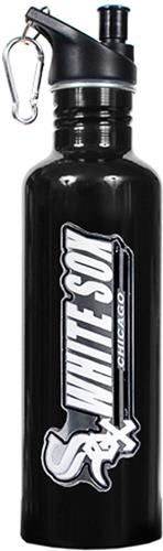 MLB White Sox 26oz Black Stainless Water Bottle