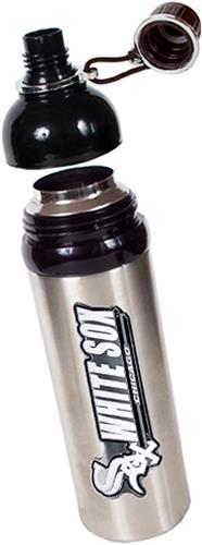 MLB White Sox 24oz Stainless Water Bottle Blk Top