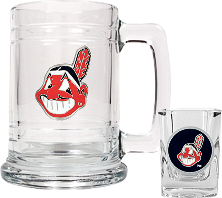 MLB Cleveland Indians Boilermaker Gift Set