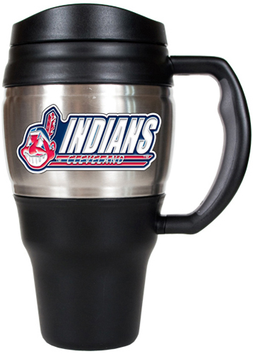 MLB Indians Stainless Steel 20oz Travel Mug