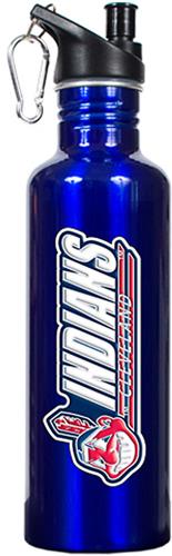 MLB Indians 26oz Blue Stainless Water Bottle