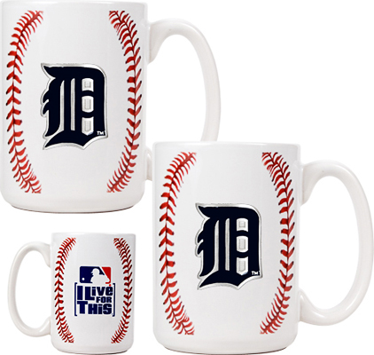 MLB Tigers 15oz. Ceramic Gameball Mug Set of 2
