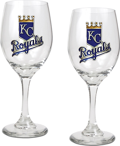 MLB Kansas City Royals 2 Piece Wine Glass Set