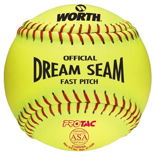 Worth 12" ASA Dream Seam PT Fastpitch Softballs