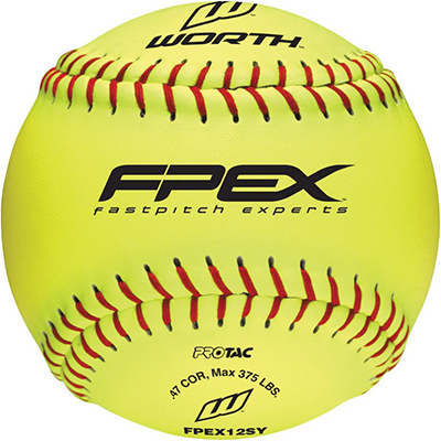 Worth 12" FPEX ProTac Practice Fastpitch Softballs