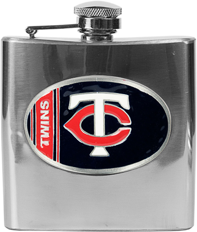 MLB Minnesota Twins 6oz Stainless Steel Flask