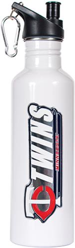 MLB Twins 26oz White Stainless Water Bottle