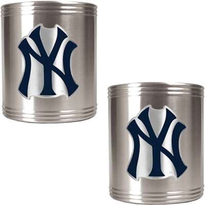 MLB New York Yankees Stainless Steel Can Holders