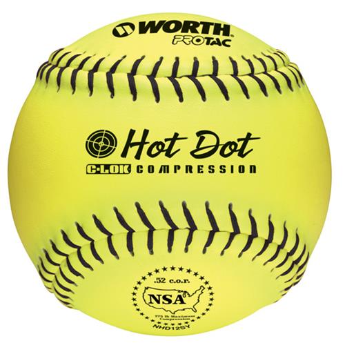 Worth 12" NSA Hot Dot ProTac Slowpitch Softball CO