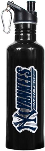 MLB Yankees 26oz Black Stainless Water Bottle