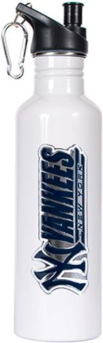 MLB Yankees 26oz White Stainless Water Bottle