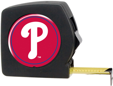 MLB Phillies 25' Tape Measure w/Crystal Coat Logo