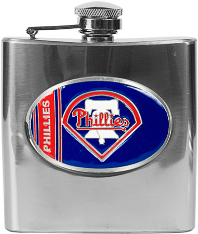 MLB Phillies 6oz Stainless Steel Flask