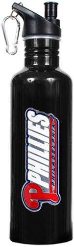 MLB Phillies 26oz Black Stainless Water Bottle