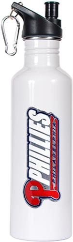 MLB Phillies 26oz White Stainless Water Bottle