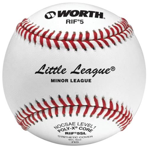 Worth 9" RIF 5 Little League Synthetic Baseballs
