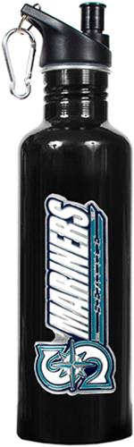 MLB Mariners 26oz Black Stainless Water Bottle