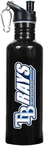 MLB Devil Rays 26oz Black Stainless Water Bottle