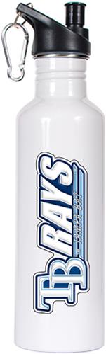 MLB Devil Rays 26oz White Stainless Water Bottle