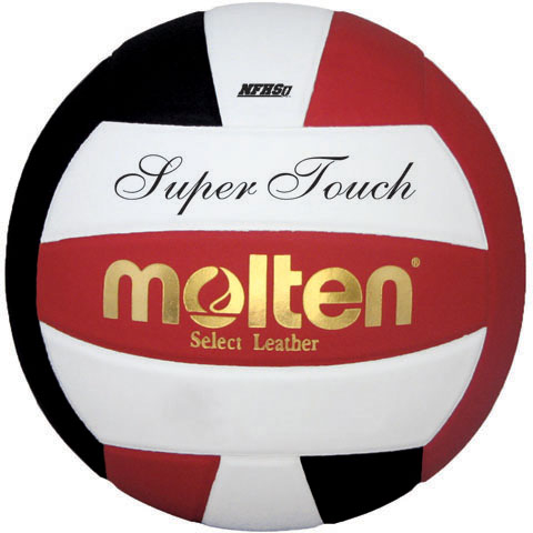 Molten Black/Red/White Super Touch volleyballs