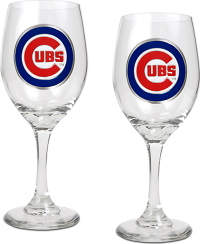 MLB Chicago Cubs 2 Piece Wine Glass Set