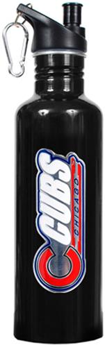 MLB Chicago Cubs 26oz Black Stainless Water Bottle