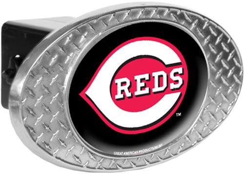 MLB Cincinnati Reds Diamond Plate Hitch Cover
