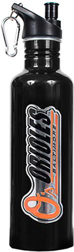 MLB Baltimore Orioles Black Stainless Water Bottle