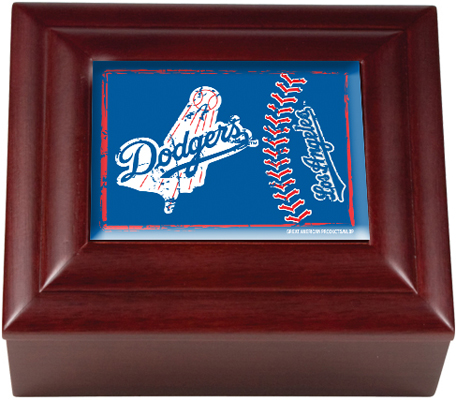 MLB Los Angeles Dodgers Mahogany Keepsake Box